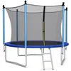 Image de COSTWAY Trampoline Jardin ø305cm 10FT-Echelle 2 Marches-Filet de Sécurité Intérieur-Tapis de Saut-Coussin en Mousse-Tuyau Galvanisé