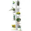 Image de GOPLUS Étagère Rangement Bibliothèque Polyvalente à 7 Niveaux-50x20x141cm- Coins ArrondisSupport à Plante-Charge 40KG-Blanc