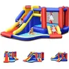 Image de Château Gonflable - GOPLUS - Trampoline/Toboggan/Piscine/Basket - pour Enfants 3-10Ans Charge 120KG sans Souffleur