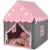 Image de GOPLUS Tente de Jeu pour Enfant Intérieur et ExtérieurTipi de Jardin pour Garçons/Filles avec Tapis ÉpaisLumières dÉtoile
