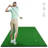 Image de COSTWAY Tapis d’Entraînement de Golf 15 x 1m avec 2 Positions de Tee et 3 Tees en Caoutchouc Inclus pour Intérieur et Extérieur
