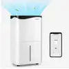 Image de Costway déshumidificateur portable 50l 100m² avec réservoir 5l, 2 vitesses, minuterie 24h, 4 modes contrôle wifi