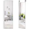 Image de Miroir Mural à Suspendre sur Porte - COSTWAY - 120 x 37 CM - Alliage daluminium - Argent