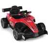 Image de COSTWAY Voiture Électrique 12V7Ah pour Enfants 3 - 7 Ans F1 Racing 2 à 5 KM/H Télécommande 2.4G LED USB Klaxon MP3 Rouge