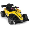 Image de Costway Voiture Électrique 12 V Pour Enfants - F1 Racing- 2 À 5 Km/h- Télécommande, Musique, Lumières- Jaune