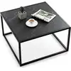Image de Costway Table Basse Carrée Moderne, Meubles De Salon D'appoint Avec Dessus De Table En Faux Marbre Et Structure En Acier