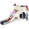 Image de Costway Toboggan 6 En 1 Pour Enfant - Glisse De 140 Cm - Avec Panier De Basket, Escalade, Lancer D'anneaux Et Télescope