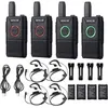 Image de Retevis RT618 Talkie Walkie avec Casque Mini PMR446 Radio Double PTT Longue Portée Radio Bidirectionnelle 16CH VOX(4 Pièces)