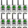 Image de Retevis RT45 Talkie-Walkie Sans Licence Rechargeable VOX Clavier Simple Surveillance LCD Antenne Fixe (Argenté 5 Paires)