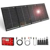 Image de DOKIO Panneau Solaire Portable Pliable 200W 36V Monocristallin avec régulateur de charge pour Batterie 24V AGM GEL Générateur