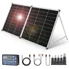 Image de DOKIO Panneau Solaire Portable 200W Monocristallin avec 20A Régulateur recharge des batteries 12V et des générateurs