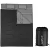 Image de Double sac de couchage 2 personnes 220 x 150cm avec 2 oreillers et sac de transport imperméable pour camping randonnée