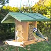 Image de Mangeoire pour oiseaux - BB LOISIR - 325 Cabane marron-vert - Bois massif - Extérieur - 33x22x26 cm