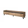 Image de Meuble TV - BB LOISIR - NORDIS - 3 tiroirs - Système douverture push-open - Chêne Wotan