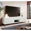Image de Meuble Tv 195x48x40 Cm Effet Marbre Blanc Mamor Meuble Hi-fi Luxueux Sideboeard Sur Pied