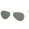Image de RAY BAN Lunettes de Soleil Aviator RB3025 Doré Mixte