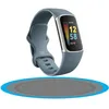 Image de FITBIT Charge 5 - Bracelet dactivité - 6 mois dabonnement à Premium - Bleu acier/platine