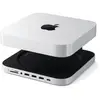 Image de Hub Usb-c Multiports Avec Emplacement Ssd Nvme Et Fonction Support Pour Mac Mini Argent Satechi
