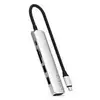 Image de Station d accueil pc portable satechi hub usb c multiport 6 en 1 silver SA-ST-P6SS