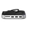 Image de Hub Usb-c Satechi Argent Pour Mac Mini M4 Pro 2024 Enclosure Nvme Ssd