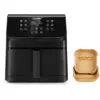 Image de Cosori friteuse sans huile premium ii chef edition 6.2 litres noir + pack 50 papiers COS1713857138884