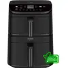 Image de Friteuse sans huile cosori turbo tower double panier 10,8 l noire 2630 w avec cuisson verticale et revetement ceramique COAFDC121CN