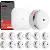 Image de X-sense d¨¦tecteur de fum¨¦e connect¨¦, kit de s¨¦curit¨¦ pour la maison avec sbs50 station de base, conforme ¨¤ la norme en14604, compatible avec l'appli x-sense home security, fs121