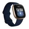 Image de Bracelet Fitbit Versa 3 en aluminium doré et bleu nuit