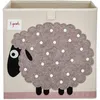Image de Sac et bac à jouets - Coffre à jouet Mouton - 100% Polyester - Gris - 33x33x33 cm