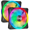 Image de Lot De Deux Ventilateurs Icue Ql140 Rgb - Diametre 140mm - Avec Lighting Node Core (co-9050100-ww)