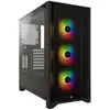 Image de Boîtier Pc Icue 4000x Rgb - Moyen Tour - Verre Trempé - Noir (cc9011204ww)
