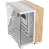 Image de Boitier Moyen Tour E-ATX - Corsair 6500X - Blanc et marron - Refroidissement liquide - Panneaux vitrés - USB 3.0
