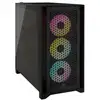 Image de Boitier Pc - - Icue 4000d Rgb Airflow - Moyen-tour - 3 Ventilateurs Af120 Rgb Elite - Noir