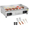 Image de Grill Électrique - Bazarland - 728x400 mm - Acier inoxydable - Surface antiadhésive - 4400 W