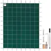 Image de Vevor Bâche Piscine Rectangulaire 5.5x10.4m, Pp. Maille Serrée, Ressorts Inox. Pour Piscines 4.9x9.8m. Vert.