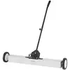 Image de Vevor balayeuse magnétique 24,9 kg, manche télescopique 77-113 cm, roues. Ramassage pièces métalliques.