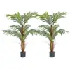 Image de Vevor arbre artificiel palmier 1219 mm, 2 plantes pe, pot 127x113 mm. Décoration intérieurextérieur.