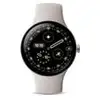 Image de Montre connectée google pixel watch 4 45 mm bluetooth argent poli avec bracelet sport fluoroélastomère porcelaine
