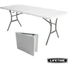 Image de Table Rectangulaire Valise Pliante En 2 (183 X 76 Cm) Lifetime #80471