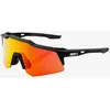 Image de Lunettes 100% Speedcraft XS noir Soft Tact avec verre à effet miroir HiPER rouge