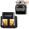 Image de Friteuse à Air Sans Huile avec Gril - NutriChef - Airfryer - 1500 W - 4 L - 8 Programmes - Bol Transparent - Noir