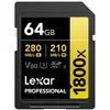 Image de LEXAR Carte SDXC 64 Go 1800X Pro 270 Mo/s Classe 10 UHS-II U3