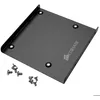 Image de Fixation pour disque dur - CORSAIR - CSSD-BRKT1 - Noir - Montage SSD 2.5 à 3.5 - Durable