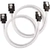Image de Corsair Câble Gainé Premium Sata 6gbps Blanc 60cm Droit - (cc-8900253)