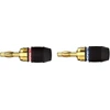 Image de Fiches Banane Monster Cable Quicklock 20 Cm Noir Cuivre Plaqué Or