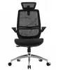 Image de Chaise de bureau SIHOO M59AS-Accoudoirs 3d/relev. 90°,Double Dossier,Assise Selle,150kg,Noir M59AS