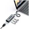 Image de Adaptateur Satechi Usb C Avec Port Ethernet Rj45 + 3 Ports Usb Gris Sidéral