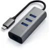 Image de SATECHI Hub USB-C 2-en-1 avec 3 Ports USB 3.0 + Ethernet - Gris