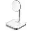 Image de Support de charge sans fil 2 en 1 pour iphone et airpods satechi gris SA-ST-WMCS2M