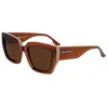 Image de Lunettes de Soleil Karl Lagerfeld KL6143S 53/20/145 Light brown Injected cp WOMAN KL6143S